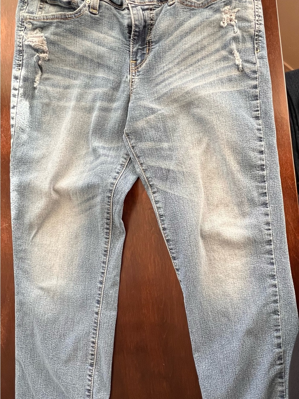 Levi's Light Blue Distressed Boyfriend Jeans